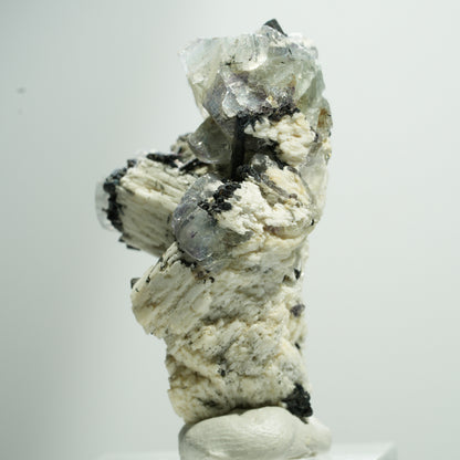 Seltene Phantom Fluorit, Orthoklas, Rauchquarz Stufe Erongo, Namibia 21*12*12mm #13522