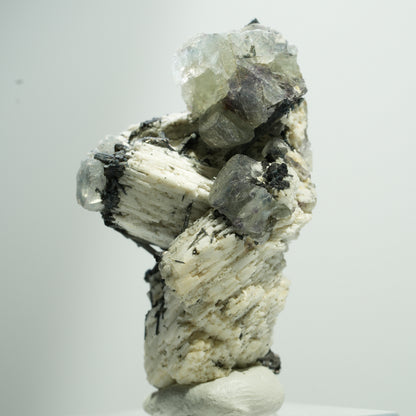 Seltene Phantom Fluorit, Orthoklas, Rauchquarz Stufe Erongo, Namibia 21*12*12mm #13522