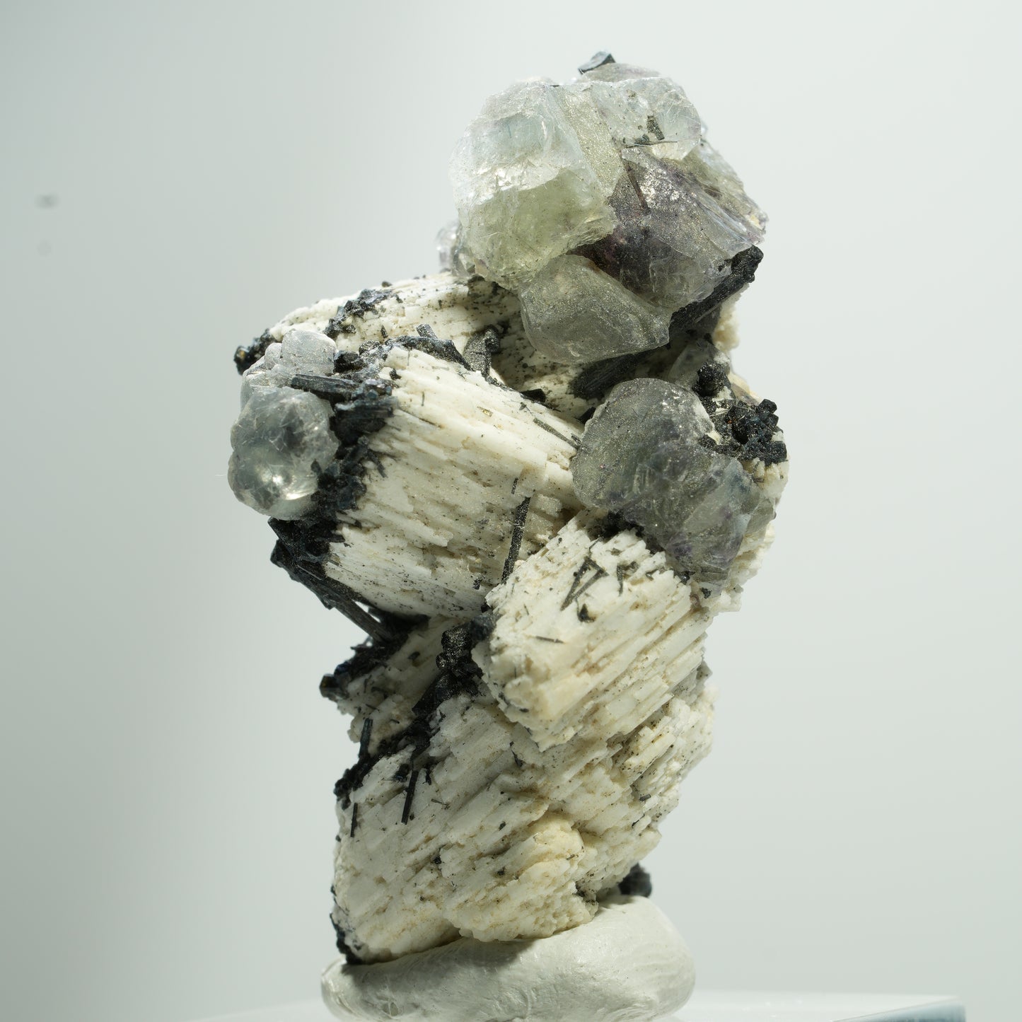 Seltene Phantom Fluorit, Orthoklas, Rauchquarz Stufe Erongo, Namibia 21*12*12mm #13522