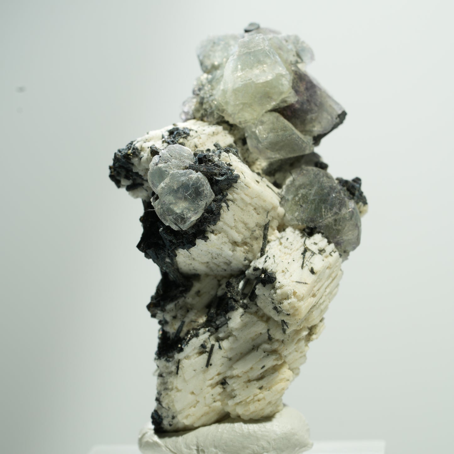 Seltene Phantom Fluorit, Orthoklas, Rauchquarz Stufe Erongo, Namibia 21*12*12mm #13522