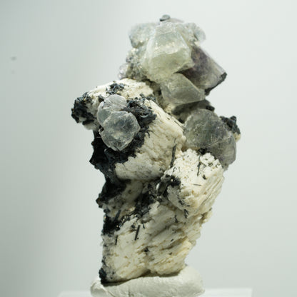Seltene Phantom Fluorit, Orthoklas, Rauchquarz Stufe Erongo, Namibia 21*12*12mm #13522