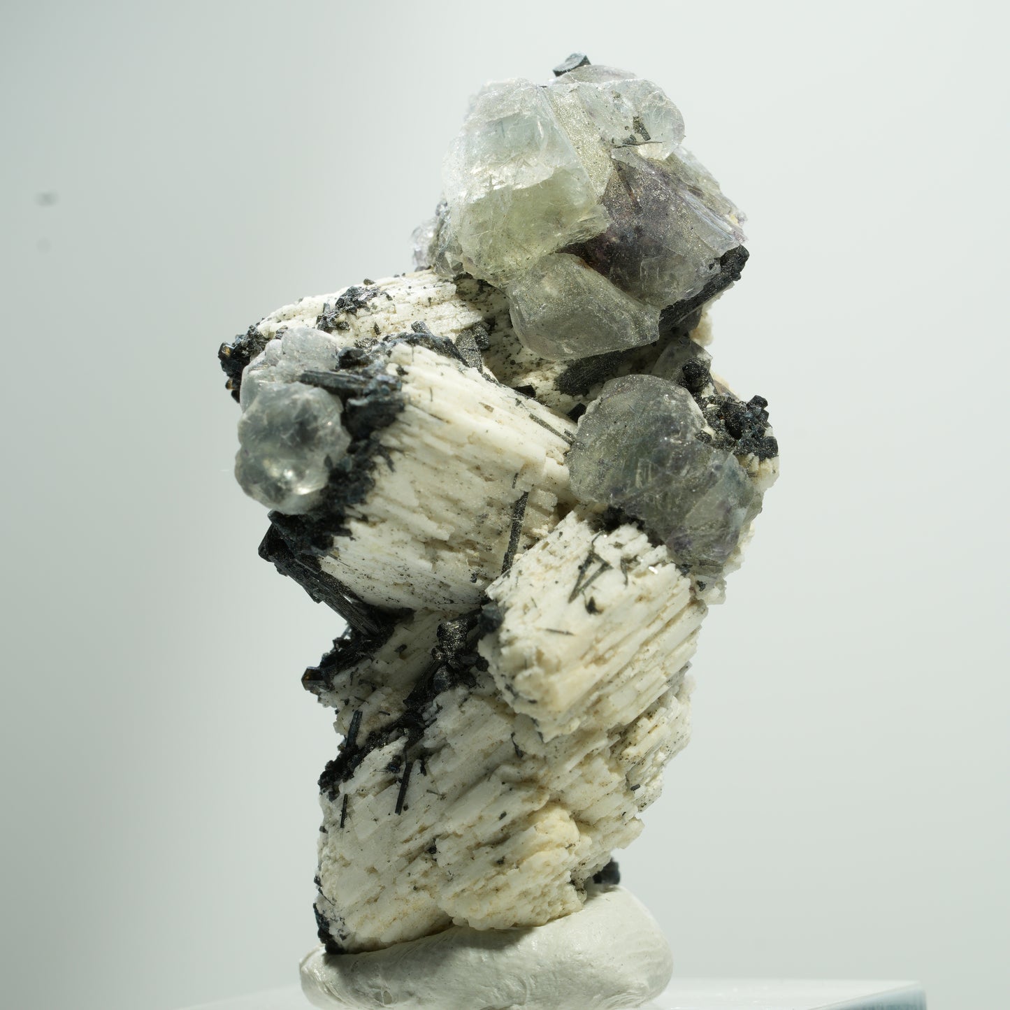 Seltene Phantom Fluorit, Orthoklas, Rauchquarz Stufe Erongo, Namibia 21*12*12mm #13522