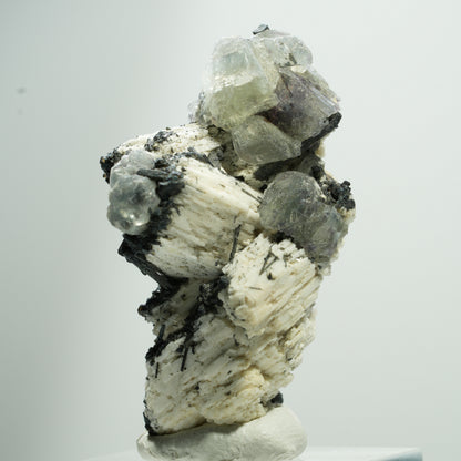 Seltene Phantom Fluorit, Orthoklas, Rauchquarz Stufe Erongo, Namibia 21*12*12mm #13522