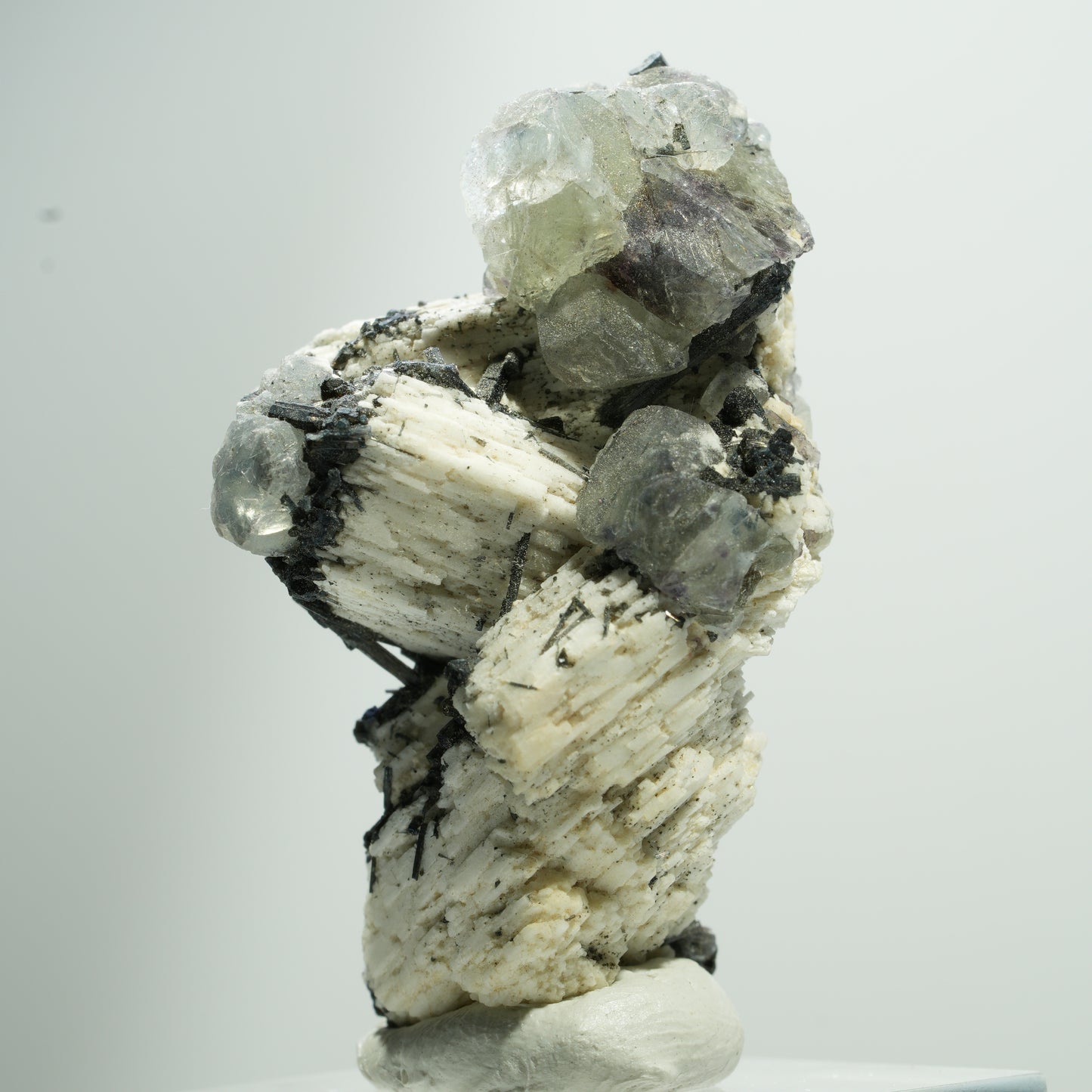 Seltene Phantom Fluorit, Orthoklas, Rauchquarz Stufe Erongo, Namibia 21*12*12mm #13522