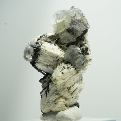 Seltene Phantom Fluorit, Orthoklas, Rauchquarz Stufe Erongo, Namibia 21*12*12mm #13522