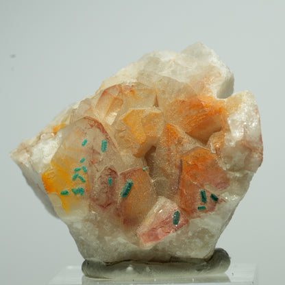 Seltene Dioptas auf Eisen-Quarz Stufe Kaokoveld, Namibia 21*18*15mm #13525