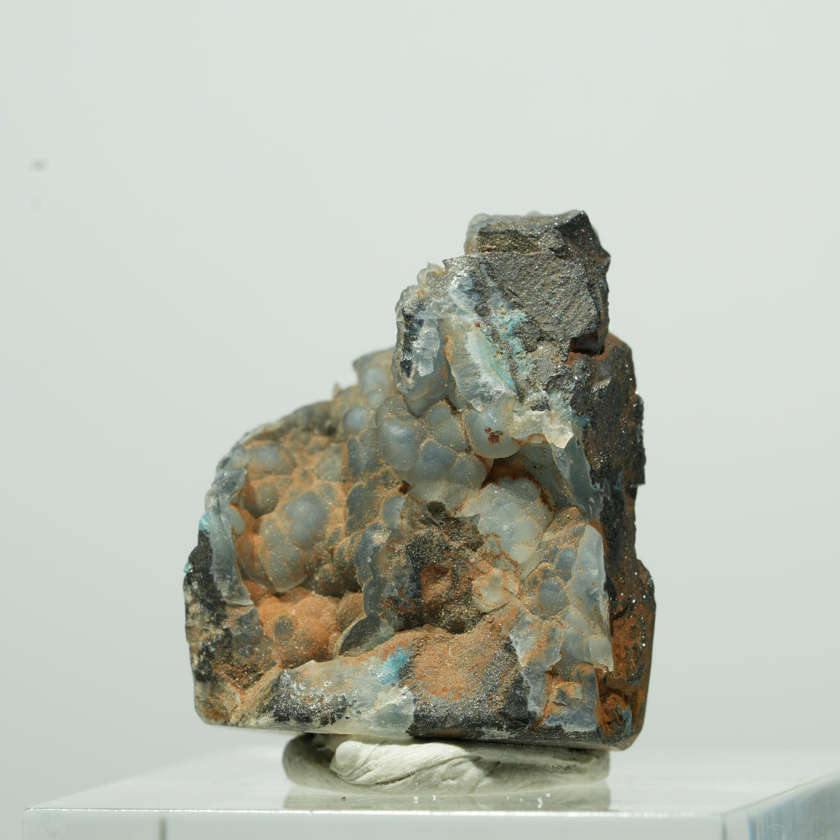 Rare sphère de shattuckite sur matrice Kaokoveld, Namibie 11*9*7mm #13526