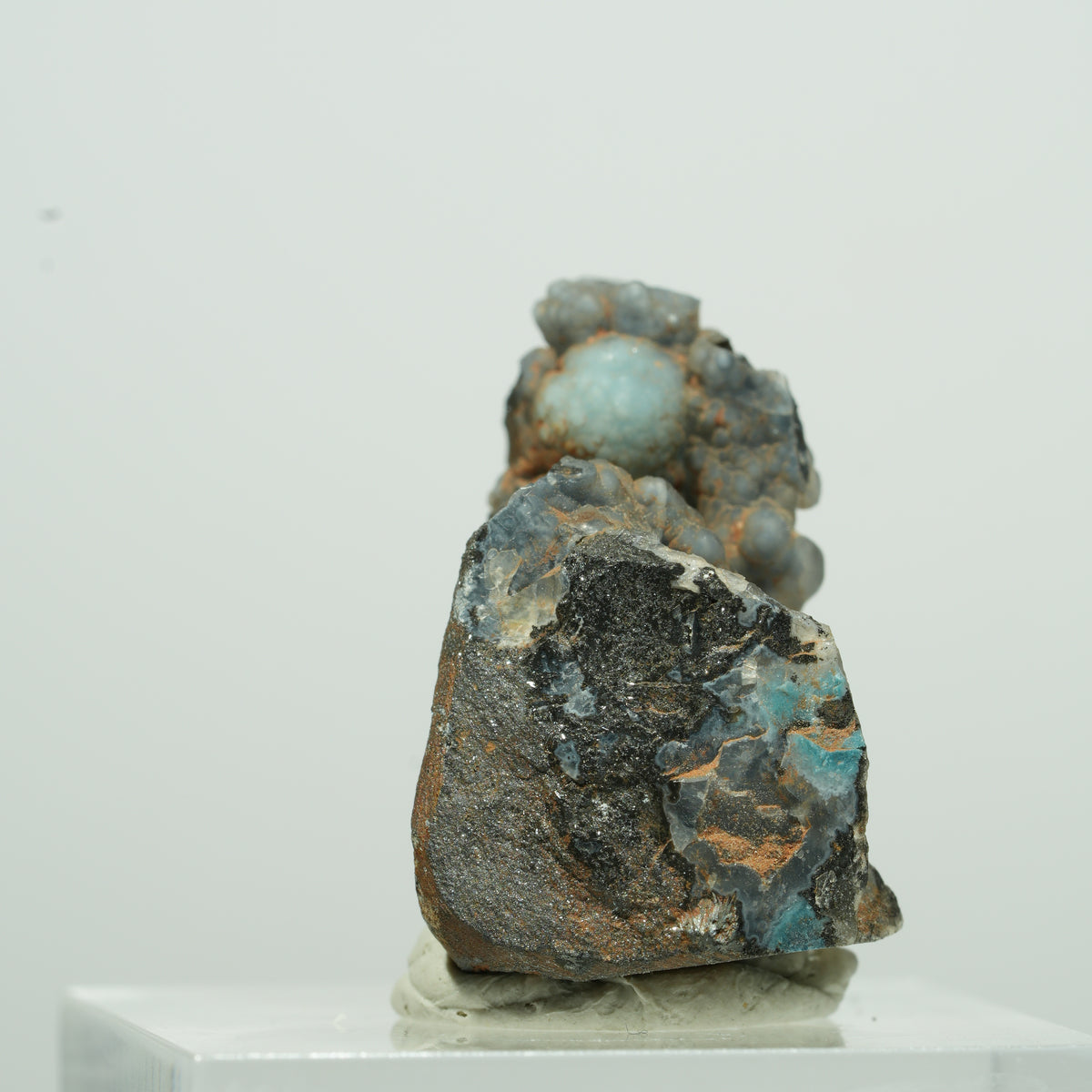 Rare sphère de shattuckite sur matrice Kaokoveld, Namibie 11*9*7mm #13526