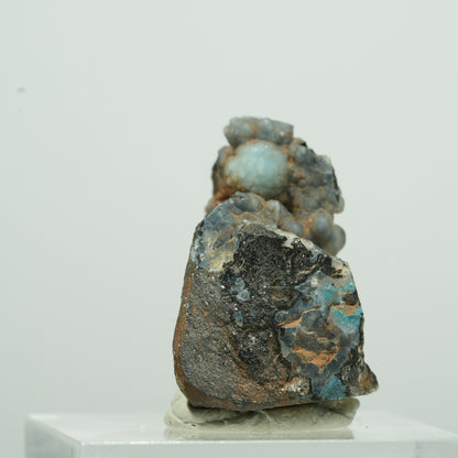 Rare sphère de shattuckite sur matrice Kaokoveld, Namibie 11*9*7mm #13526