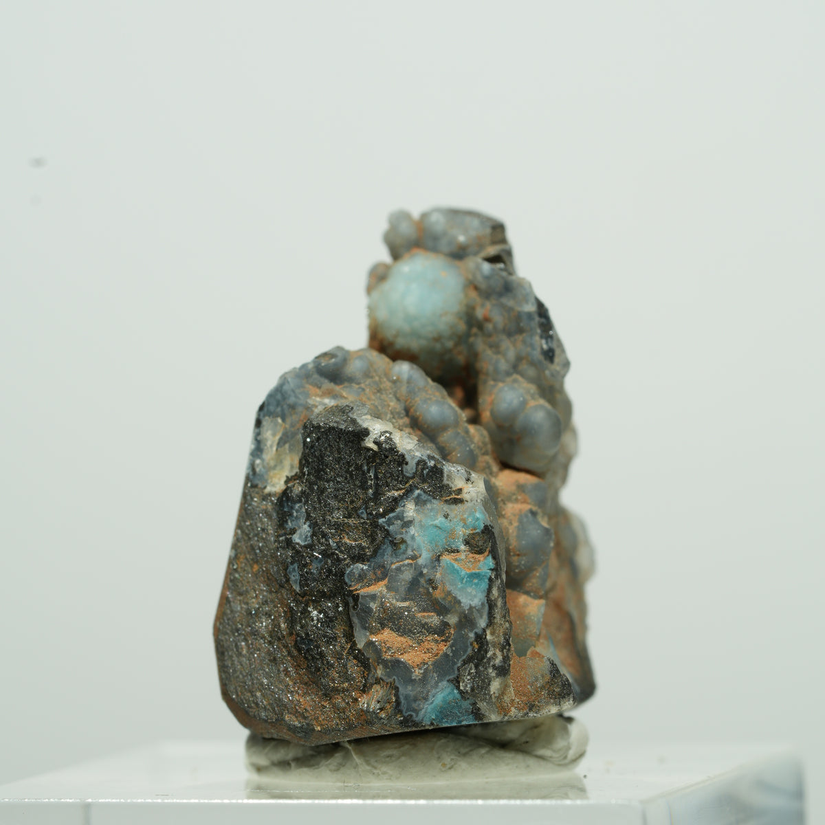 Rare sphère de shattuckite sur matrice Kaokoveld, Namibie 11*9*7mm #13526