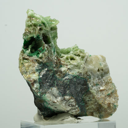 Seltene Malachit, Chrysokoll, Quarz Stufe Kaokoveld, Namibia 27*18*11mm #13527