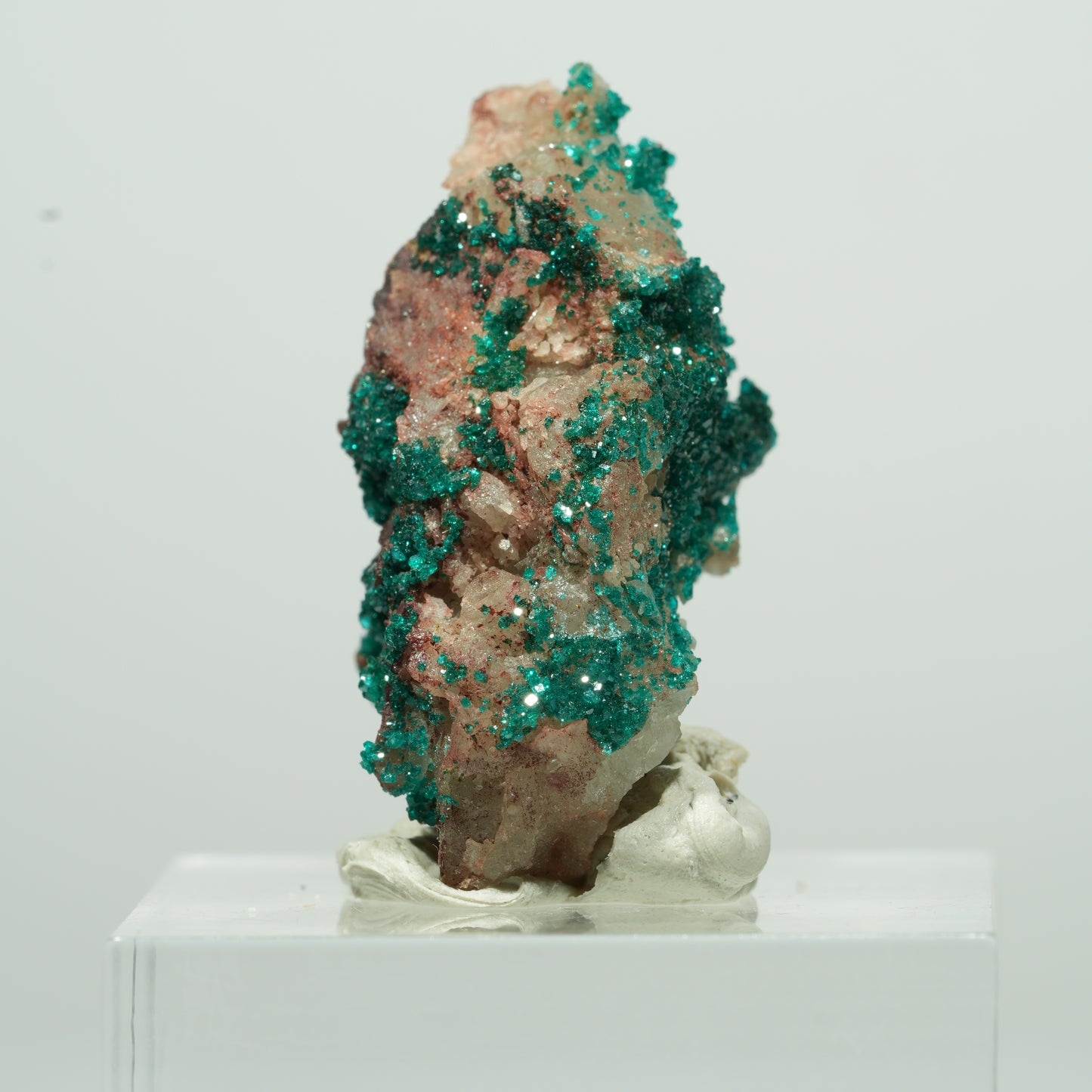Seltene Dioptas auf Quarz Stufe Kaokoveld, Namibia 15*10*7mm #13529