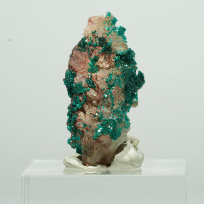Seltene Dioptas auf Quarz Stufe Kaokoveld, Namibia 15*10*7mm #13529
