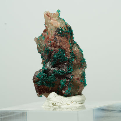 Seltene Dioptas auf Quarz Stufe Kaokoveld, Namibia 15*10*7mm #13529