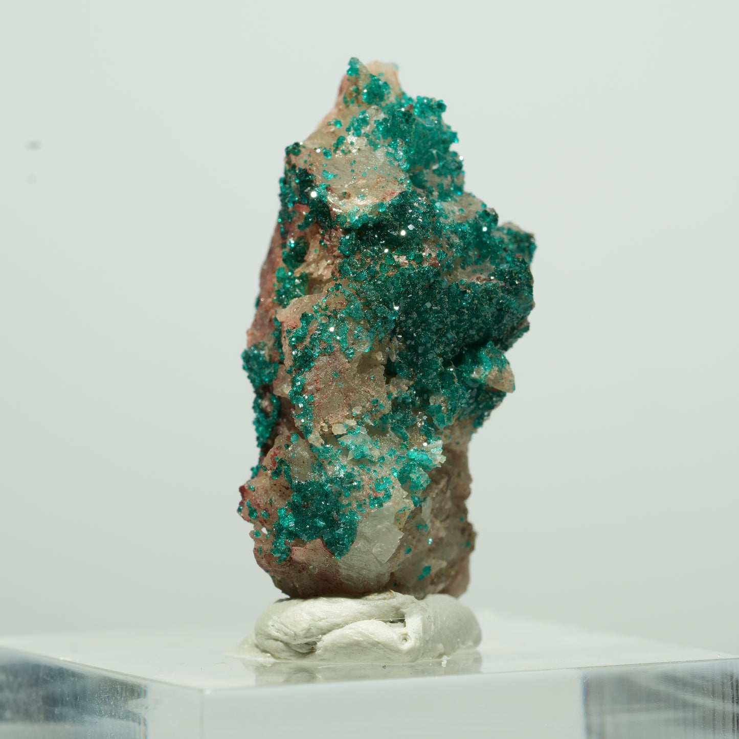 Seltene Dioptas auf Quarz Stufe Kaokoveld, Namibia 15*10*7mm #13529