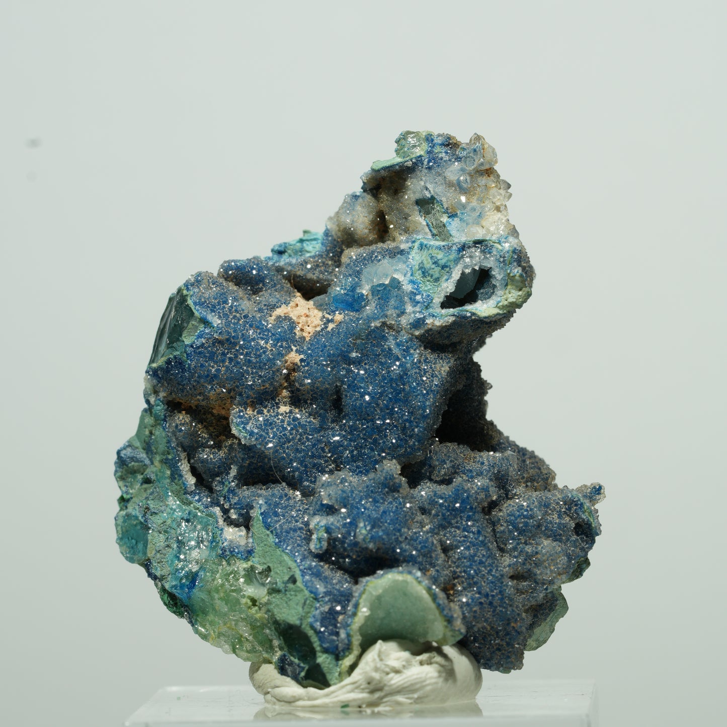 Seltene Shattuckit, Malachit, Quarz Stufe Kaokoveld, Namibia 18*16*13mm #13531