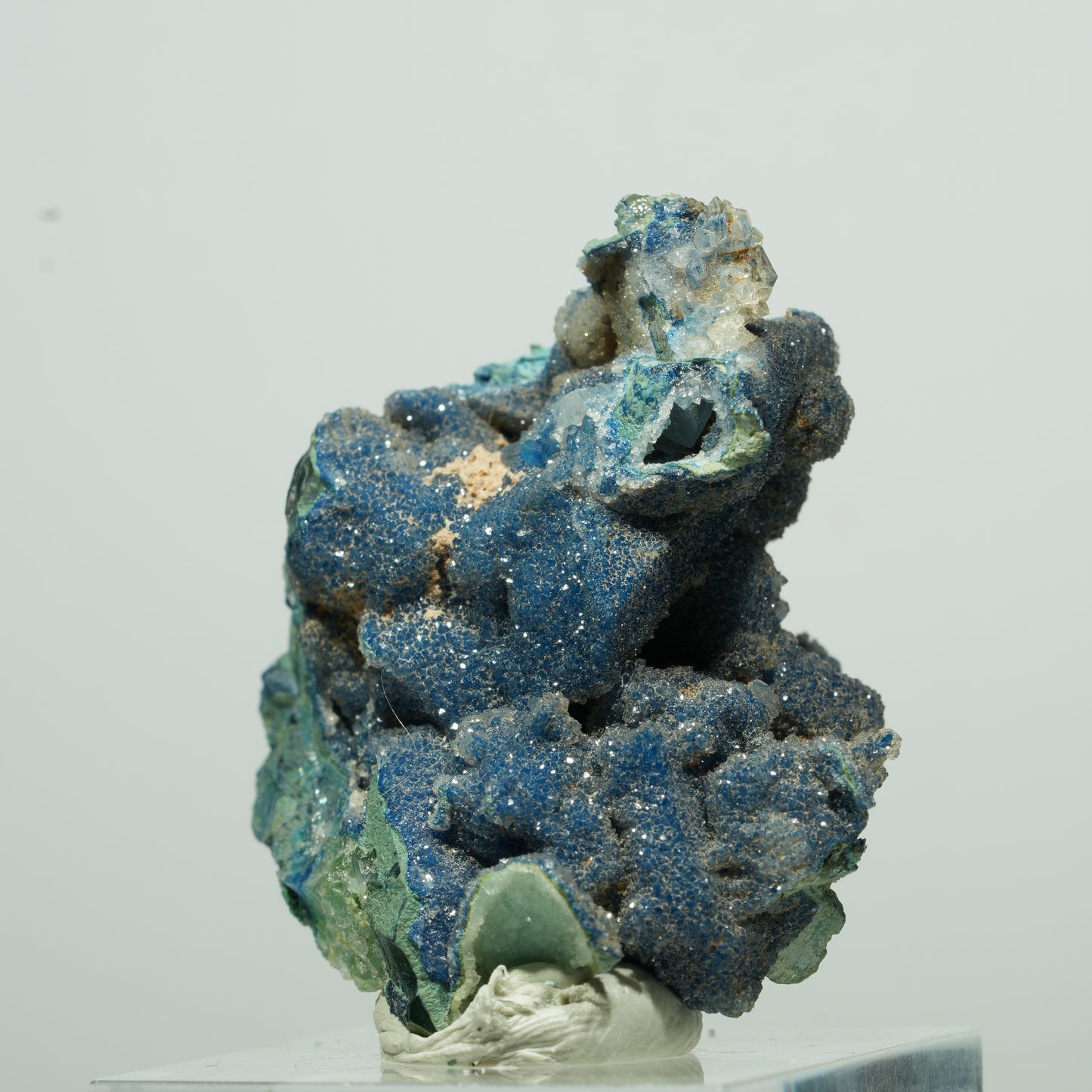 Seltene Shattuckit, Malachit, Quarz Stufe Kaokoveld, Namibia 18*16*13mm #13531