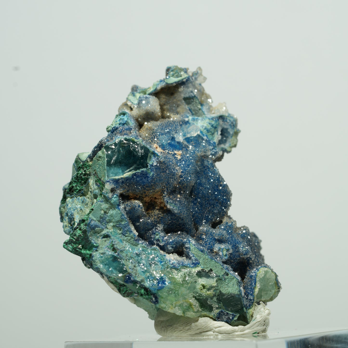 Seltene Shattuckit, Malachit, Quarz Stufe Kaokoveld, Namibia 18*16*13mm #13531