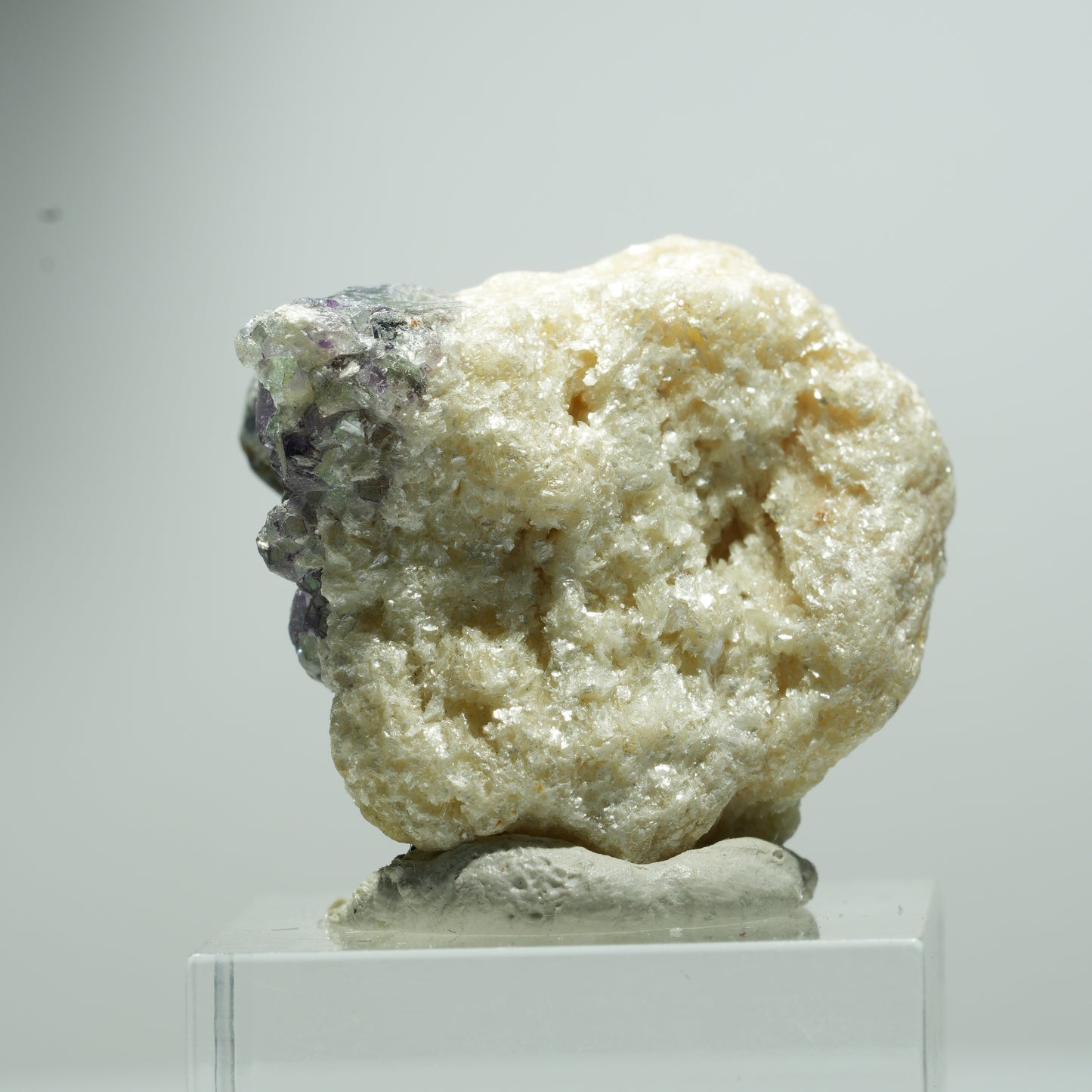 Bunte Phantom Fluorit Würfel, Muskovit Stufe Erongo, Namibia 16*15*13mm #13533