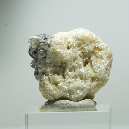 Bunte Phantom Fluorit Würfel, Muskovit Stufe Erongo, Namibia 16*15*13mm #13533