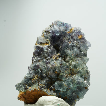 Seltene Phantom Fluorit Würfel Stufe, grün lila blau Erongo, Namibia 20*16*5mm #13535