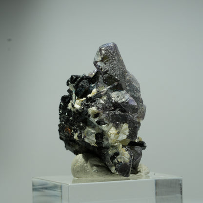 Bunte Phantom Fluorit Würfel, Schörl Turmalin, Muskovit Erongo, Namibia 16*13*10mm #13539
