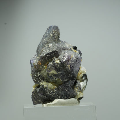 Bunte Phantom Fluorit Würfel, Schörl Turmalin, Muskovit Erongo, Namibia 16*13*10mm #13539