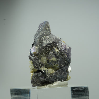 Bunte Phantom Fluorit Würfel, Schörl Turmalin, Muskovit Erongo, Namibia 16*13*10mm #13539