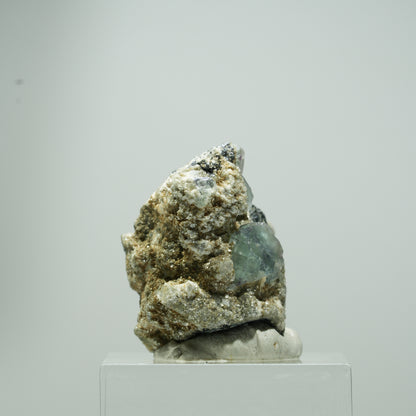 Phantom Fluorit Würfel, Schörl Turmalin, Muskovit Erongo, Namibia 15*13*10mm #13540