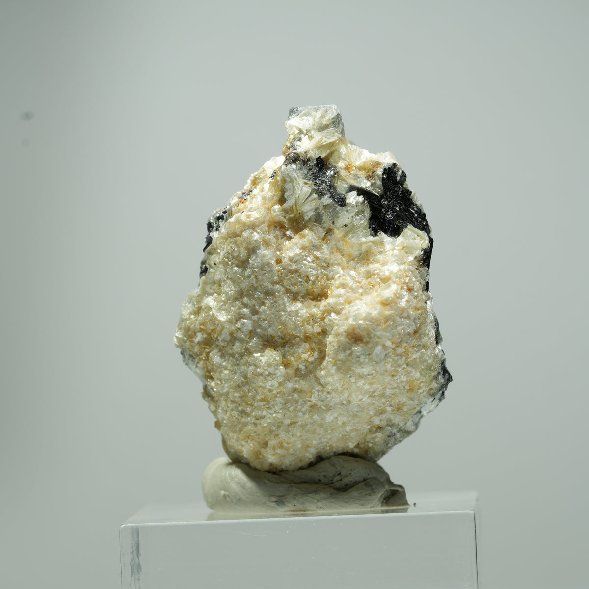 Fluorite fantôme colorée en cubes, tourmaline noire schorl, muscovite Erongo, Namibie 18*11*11mm #13541
