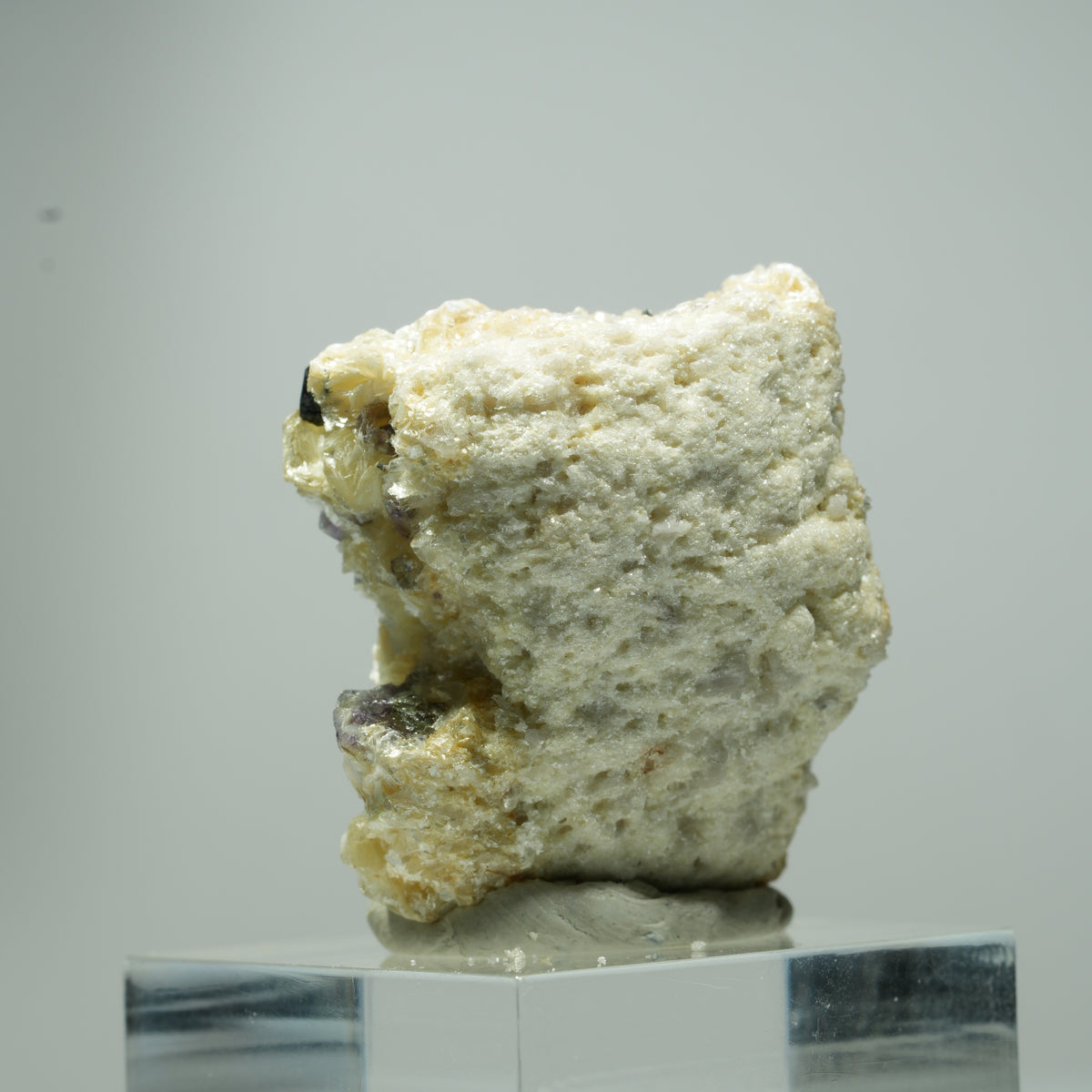 Bunte Phantom Fluorit Würfel, Schörl Turmalin, Muskovit Erongo, Namibia 18*14*10mm #13542