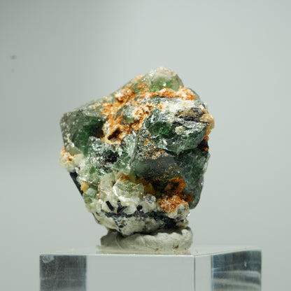 Phantom Fluorit Würfel, Schörl Turmalin, Muskovit Erongo, Namibia 16*16*11mm #13544