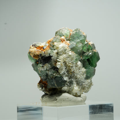 Phantom Fluorit Würfel, Schörl Turmalin, Muskovit Erongo, Namibia 16*16*11mm #13544