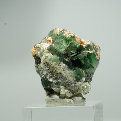 Phantom Fluorit Würfel, Schörl Turmalin, Muskovit Erongo, Namibia 16*16*11mm #13544