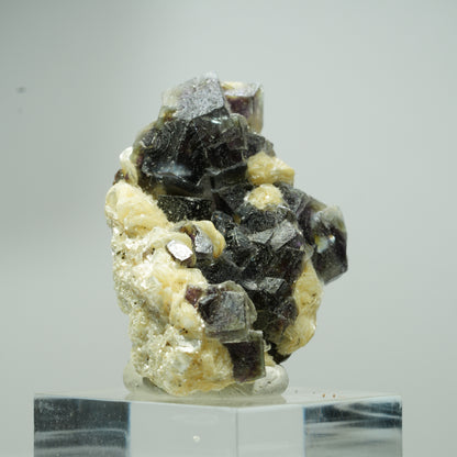 Bunte Phantom Fluorit Würfel, Schörl Turmalin, Muskovit Erongo, Namibia 21*14*9mm #13545
