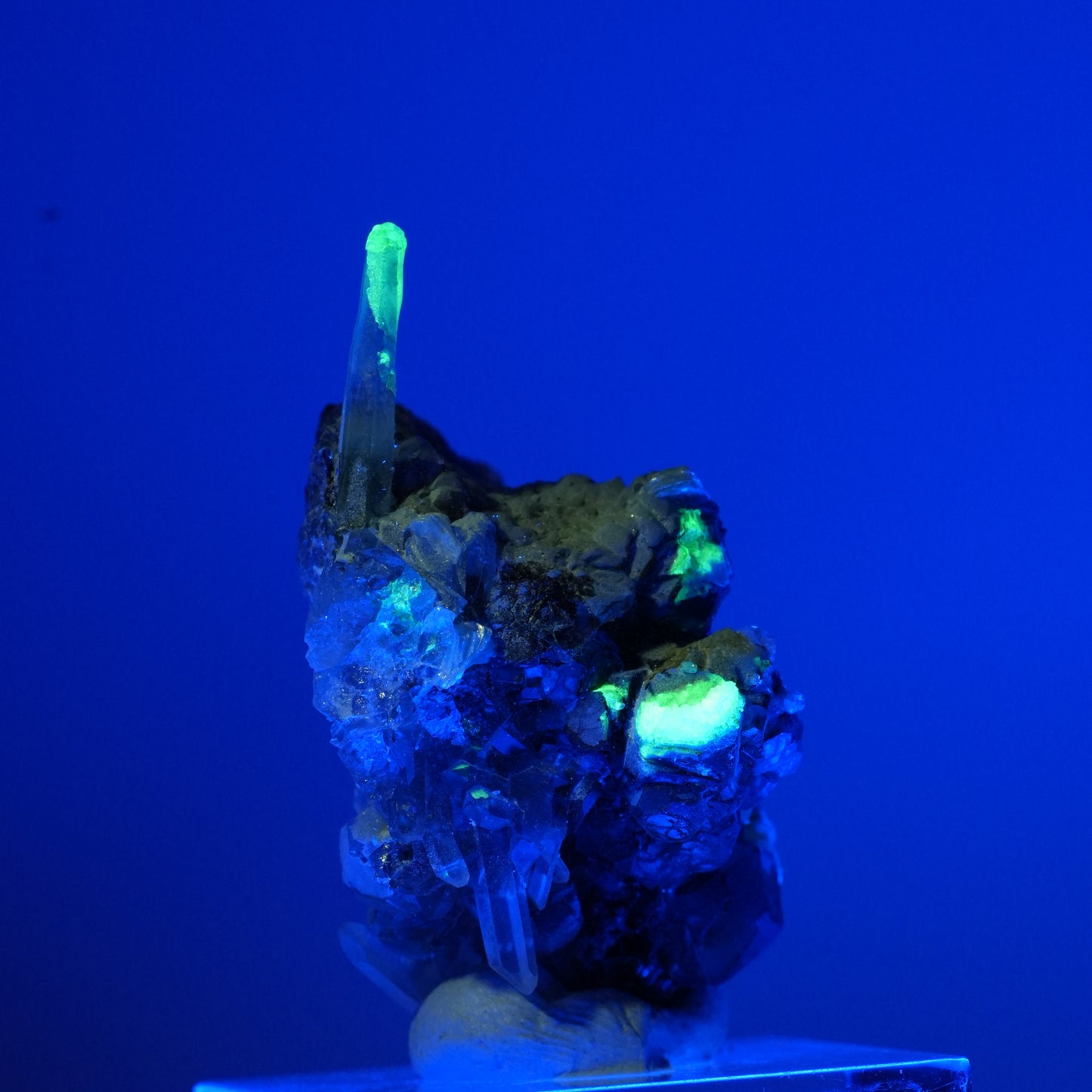Phantom Fluorit, Schörl Turmalin, Hyalit, Rauchquarz, Muskovit Erongo, Namibia 20*14*12mm #13546