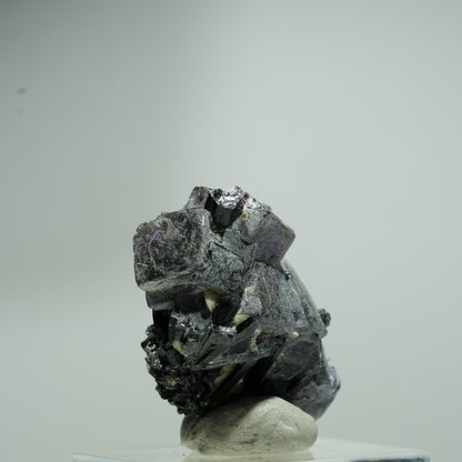 Bunte Phantom Fluorit Würfel, Schörl Turmalin, Muskovit Erongo, Namibia 16*10*9mm #13548