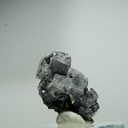 Bunte Phantom Fluorit Würfel, Schörl Turmalin, Muskovit Erongo, Namibia 16*10*9mm #13548