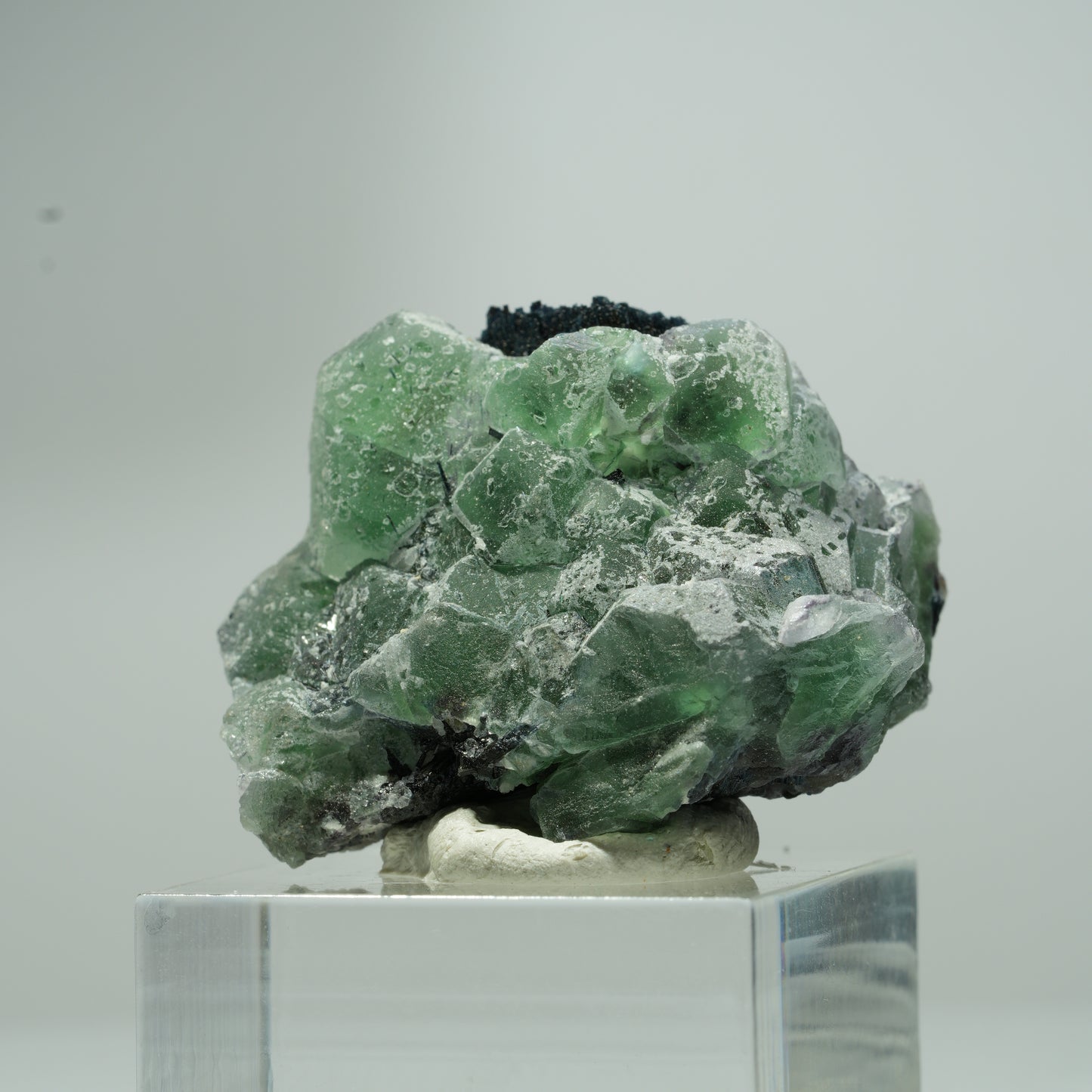Phantom Fluorit hexagonal, Schörl Turmalin Stufe Erongo, Namibia 18*16*12mm #13551