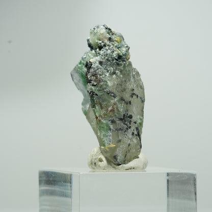 Phantom Fluorit, Schörl Turmalin, Hyalit, Rauchquarz, Muskovit Erongo, Namibia 18*11*8mm #13553