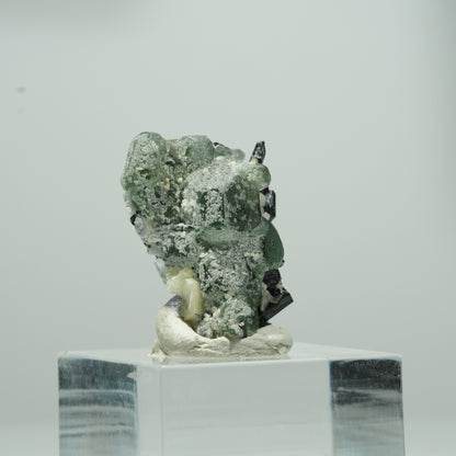 Phantom Fluorit Würfel, Schörl Turmalin, Muskovit Erongo, Namibia 13*9*6mm #13564