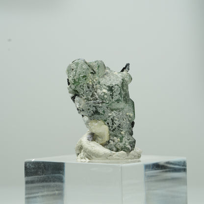 Phantom Fluorit Würfel, Schörl Turmalin, Muskovit Erongo, Namibia 13*9*6mm #13564