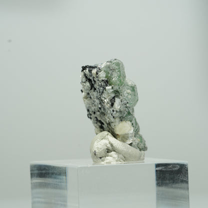 Phantom Fluorit Würfel, Schörl Turmalin, Muskovit Erongo, Namibia 13*9*6mm #13564