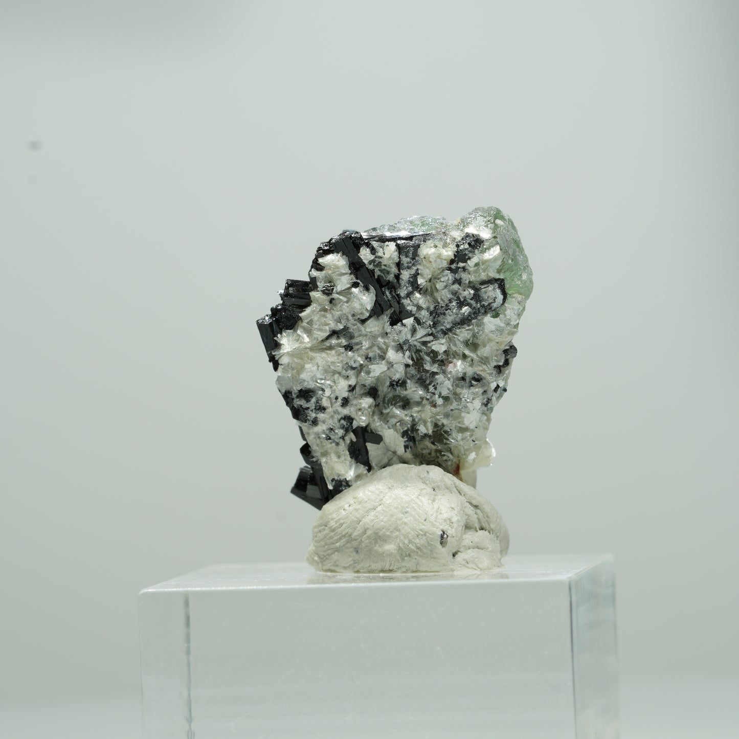 Phantom Fluorit Würfel, Schörl Turmalin, Muskovit Erongo, Namibia 13*9*6mm #13564