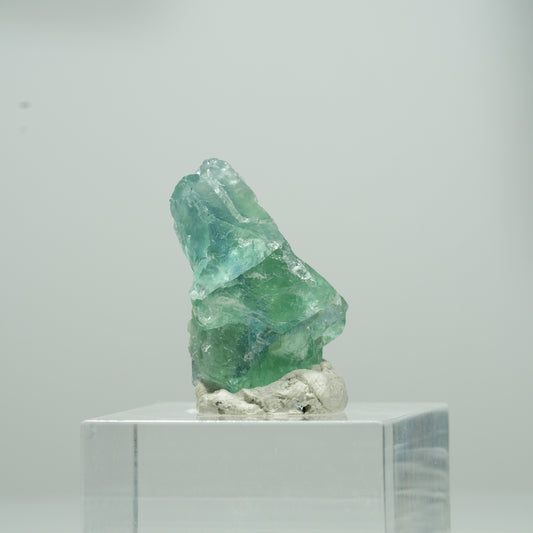 Klare Phantom Fluorit Würfel Stufe, grün Erongo, Namibia 11*9*8mm #13565