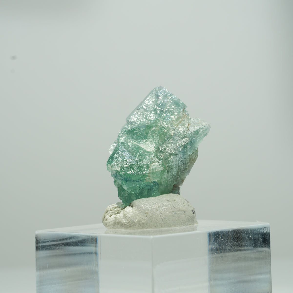 Cube de fluorine fantôme limpide, vert Erongo, Namibie 11*9*8mm #13565