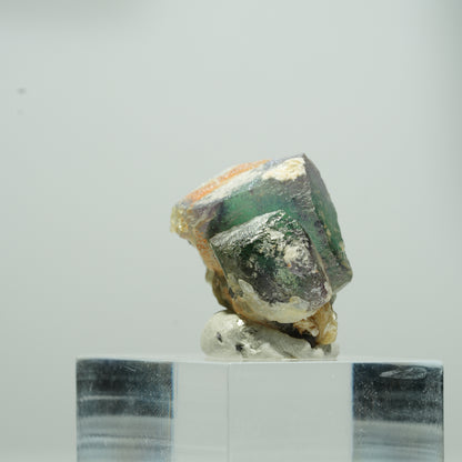 Phantom Fluorit hexagonal, Muskovit, Hyalit Opal Stufe Erongo, Namibia 12*10*8mm #13566