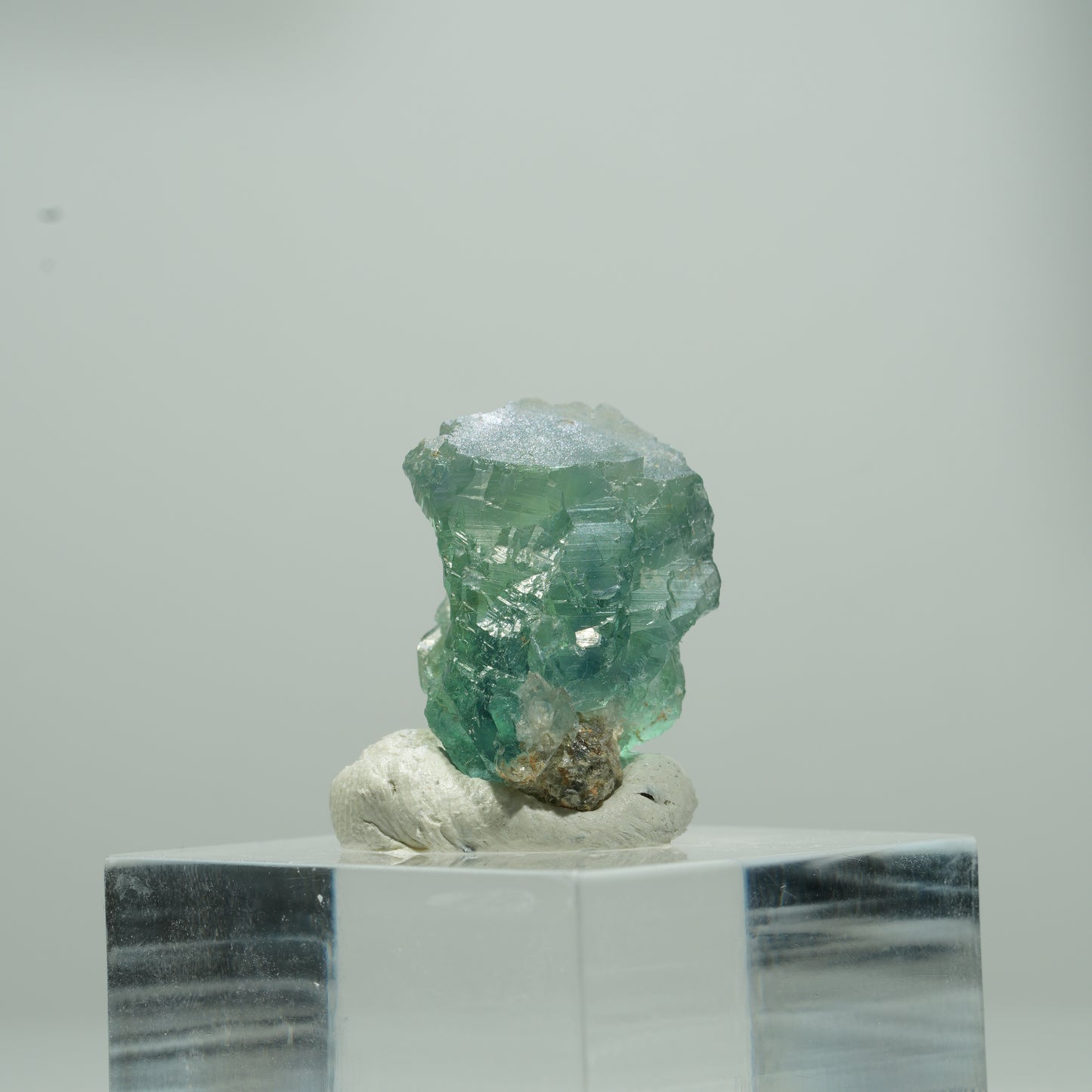 Klare Phantom Fluorit Würfel Stufe, grün Erongo, Namibia 11*8*7mm #13567