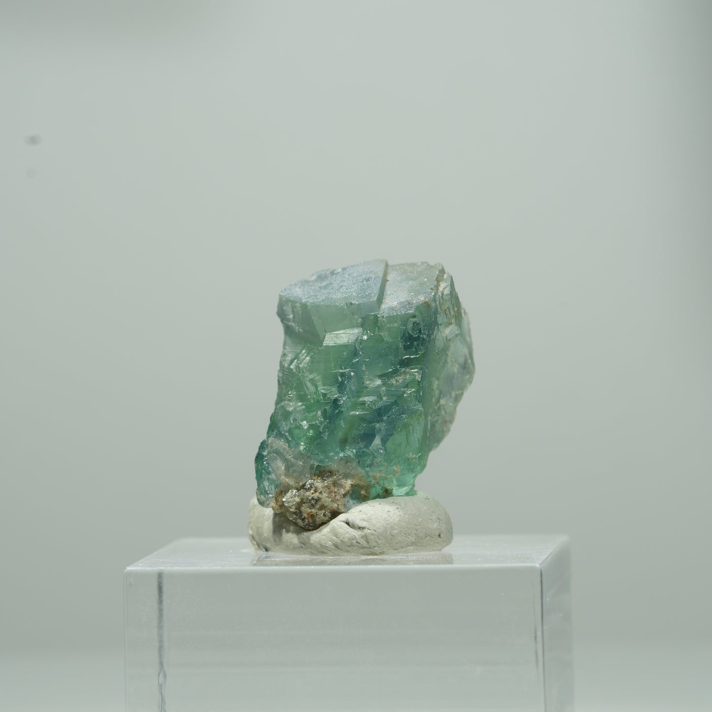 Klare Phantom Fluorit Würfel Stufe, grün Erongo, Namibia 11*8*7mm #13567