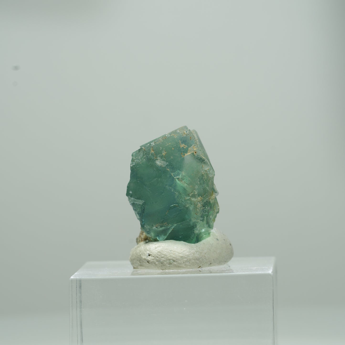 Klare Phantom Fluorit Würfel Stufe, grün Erongo, Namibia 11*8*7mm #13567